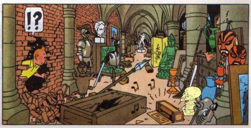 Primera aparición de La PEQUEÑA ORQUIDEA en una viñeta de Tintin